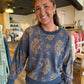 Paisley Print Round Neck Top