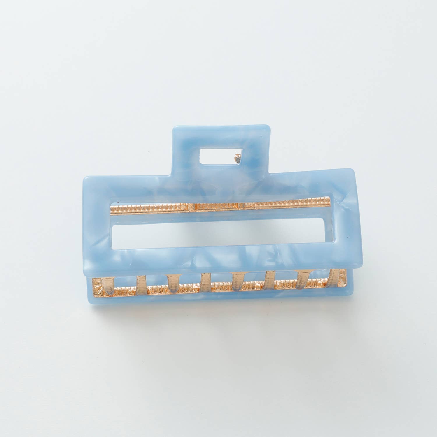 Isla | Medium Hollow Rectangle Metal Claw Clip