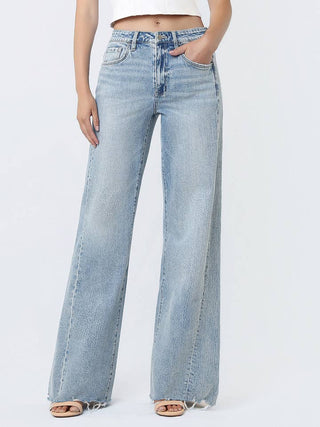 Jamie Uneven Raw Hem Jeans