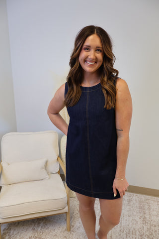 stella denim mini dress Stella Denim Mini Dress