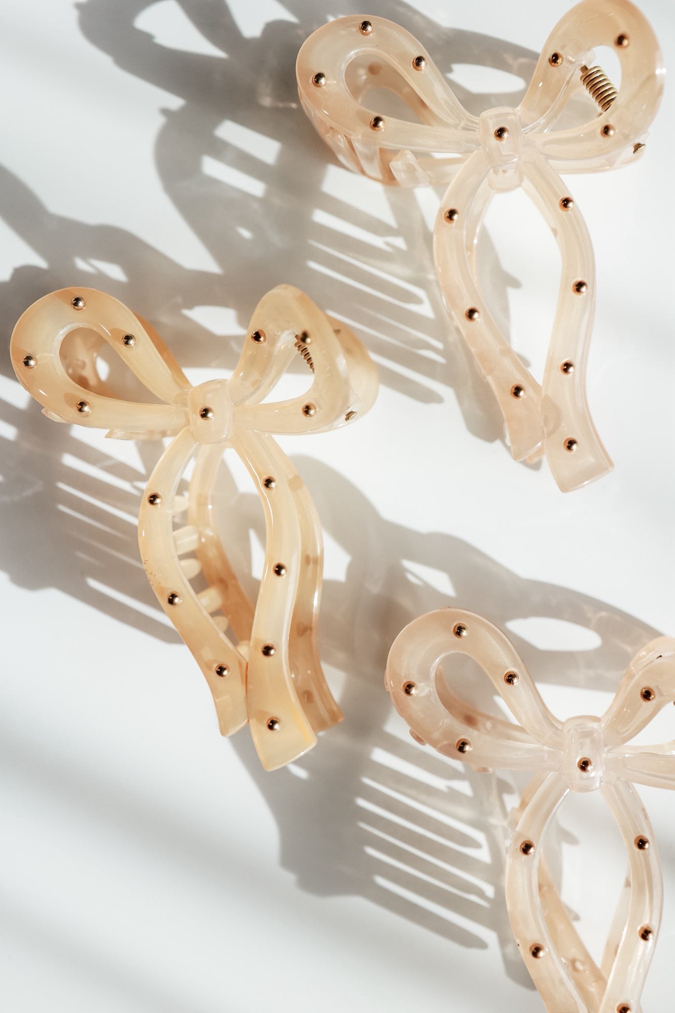 Studded Bow Claw Clip