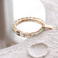 Gemstone Wrap Bracelet with Faceted Gold Beads