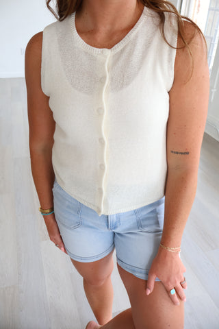 Syd Linen Knit Vest
