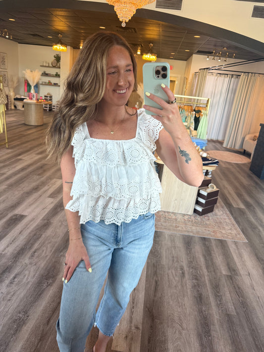 Londyn Eyelet Top