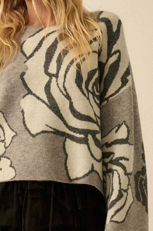 Rose Floral Sweater
