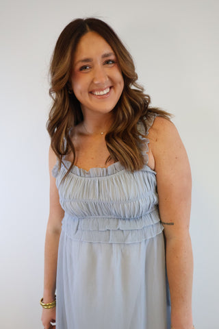 Kelsey Ruffle Midi Dress