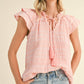 Bee Ruffle Top