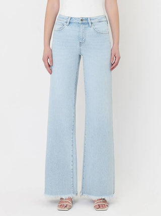 Kristin High Rise Frayed Hem Jeans