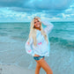 Pearl Grey Embroider Bow Hoodie