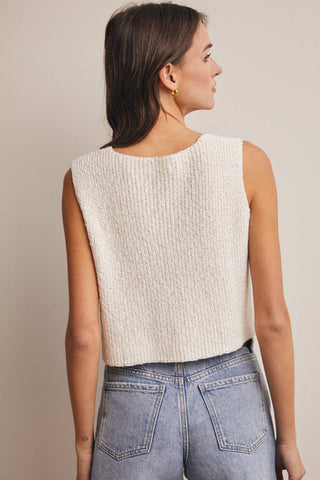 Hannah Button-Front Knit Vest