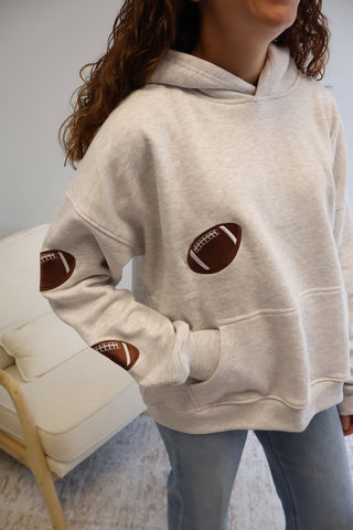 Embroidered Football Hoodie