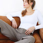 Landon Long Sleeve Ribbed Scoop Neck Top