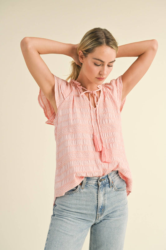 Bee Ruffle Top