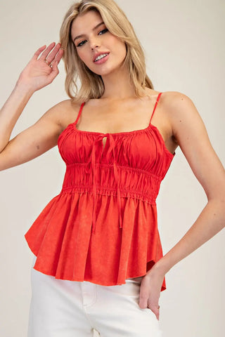 Ruby Tied Ribbon Tank
