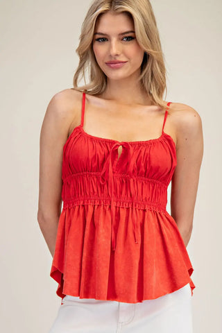 Ruby Tied Ribbon Tank