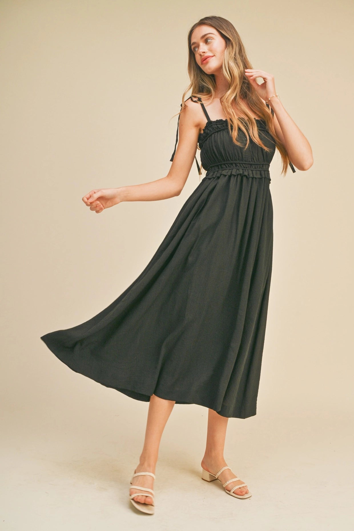 Layla Ruffle Midi Dress