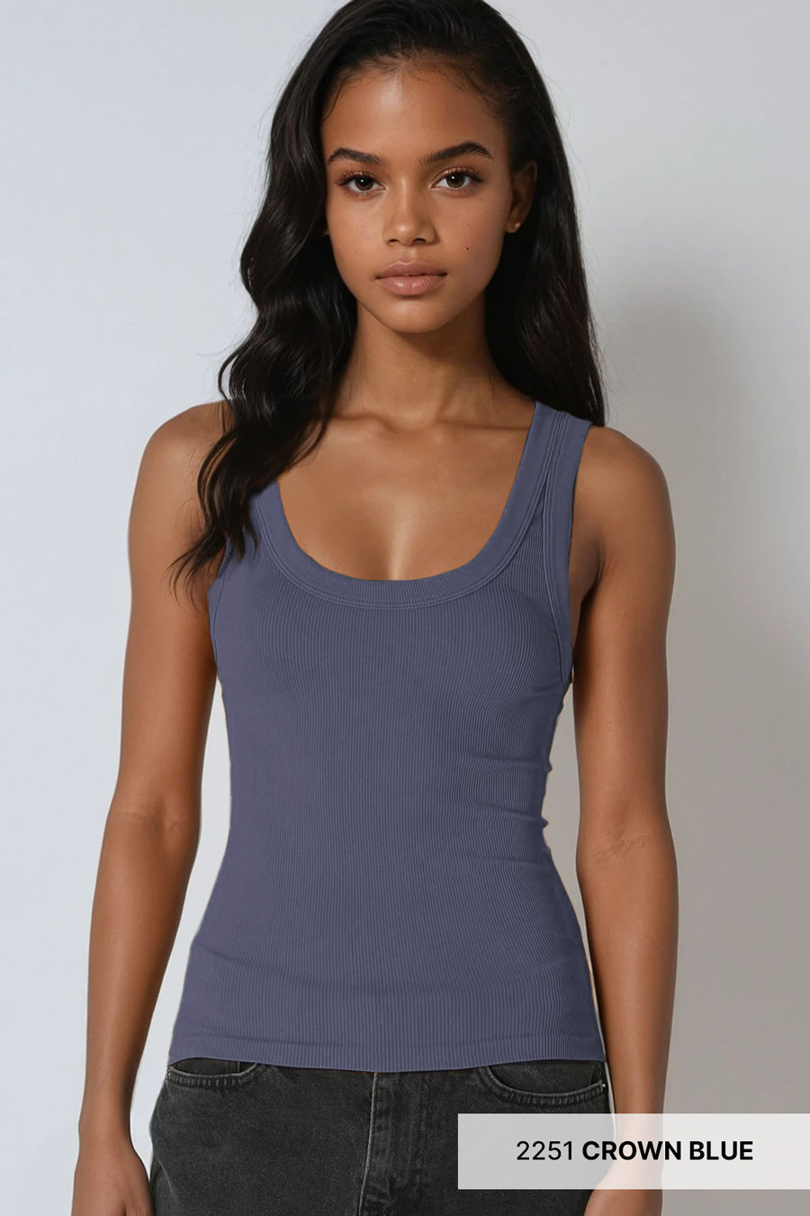 Violet Reversible Ribbed Tank Top
