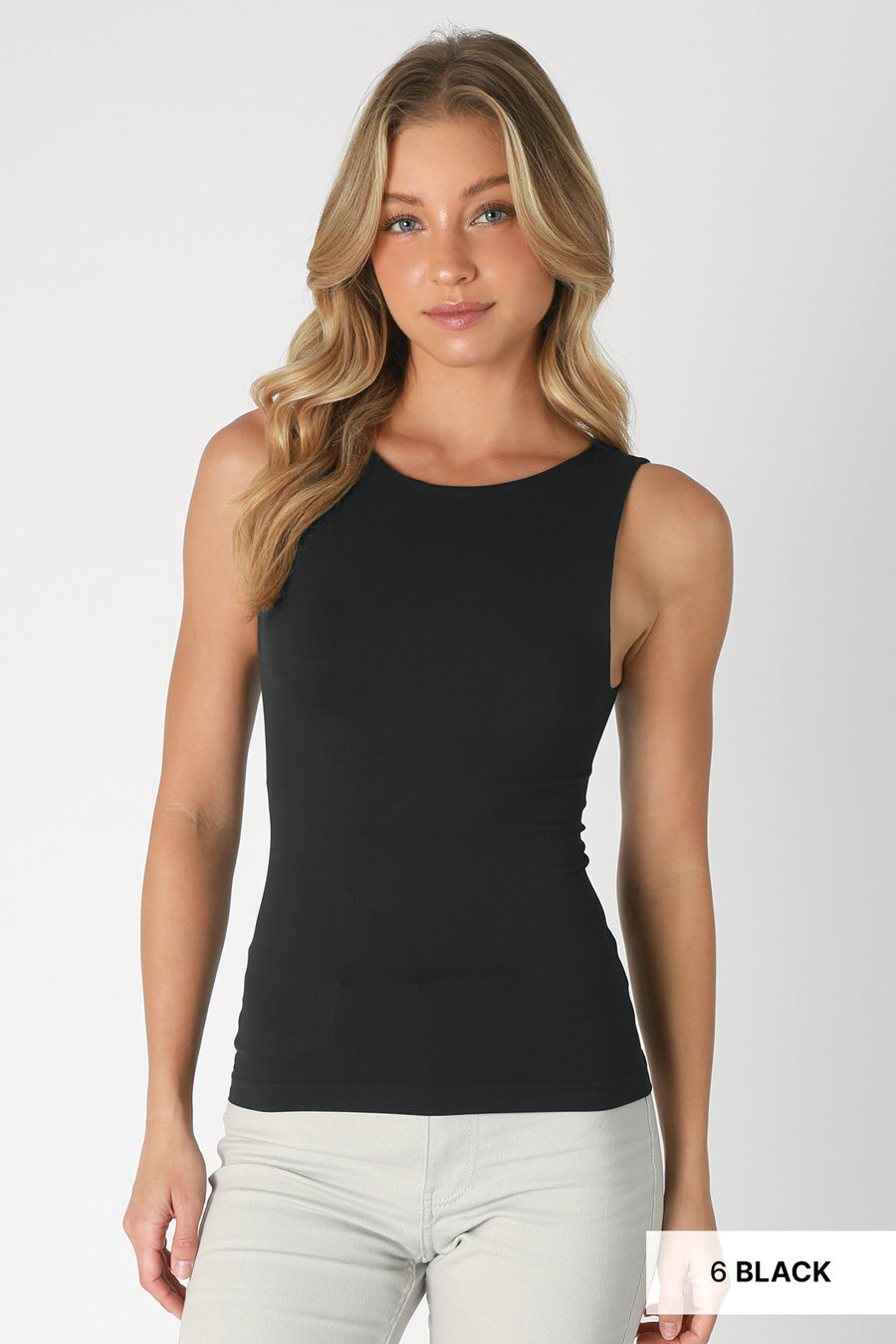 Gianna Clean Boat Neck Tank Top