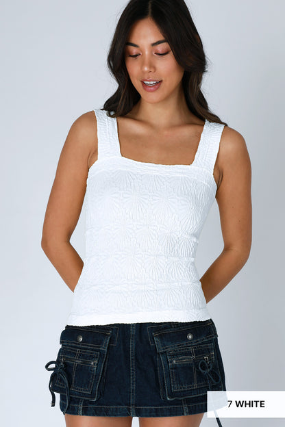 Nora Lace Textured Square Top
