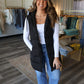Bonnie Hooded Zipper Longline Vest