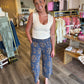 Paisley Print Mineral Wash Pant