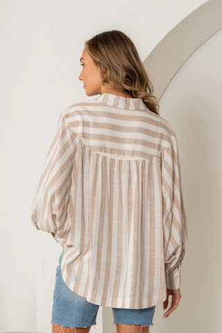 Bree Striped Button Up
