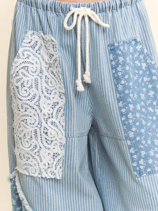 Georgia Denim Patchwork Pants