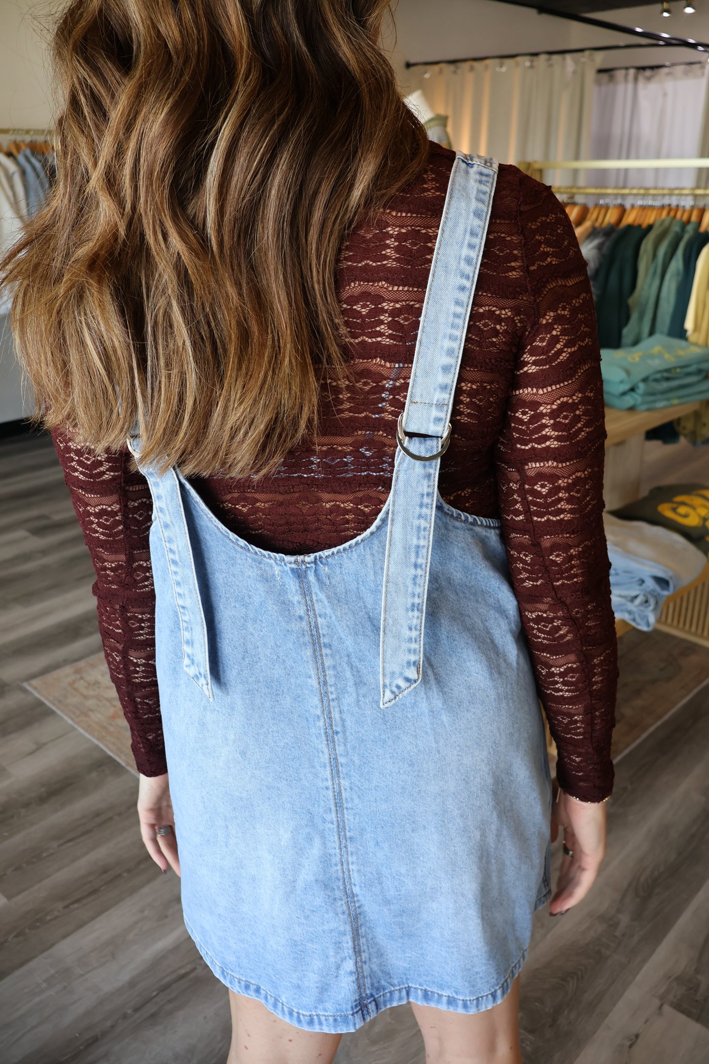 Faith Denim Overall Dress