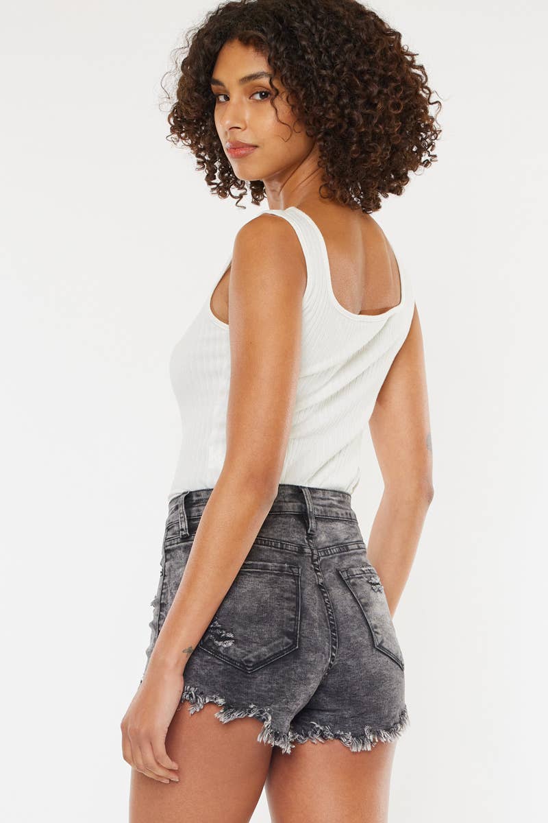 Ace Black Denim Shorts