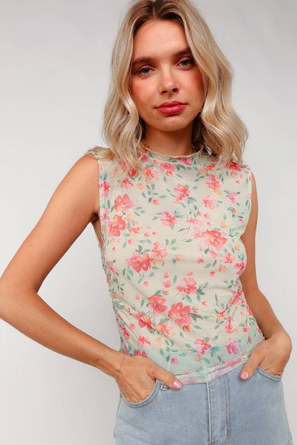 Sunny Sheer Floral Top