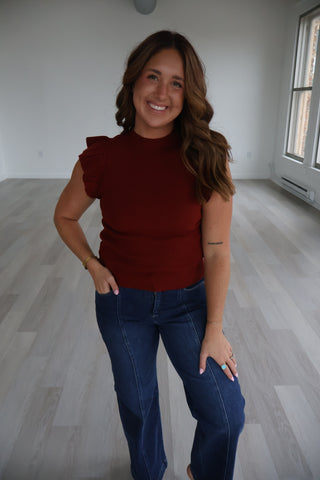 Kendra Ruffle Sleeve Top