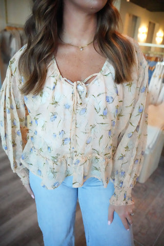 Thea Sheer Floral Top