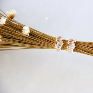 CZ Baguette Huggie Hoop Earrings
