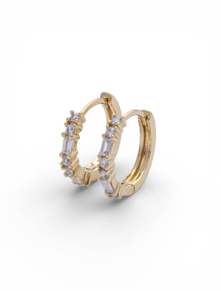 Petite Baguette Huggie Hoops