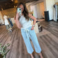 Sky Wide Leg Cropped Pants