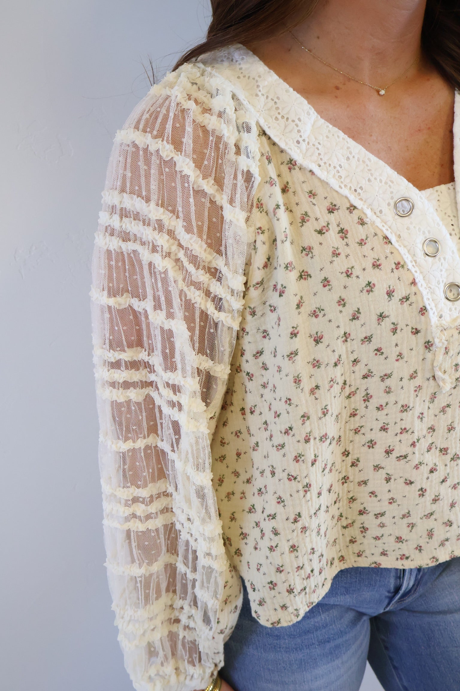 Darlene Balloon Sleeve Top