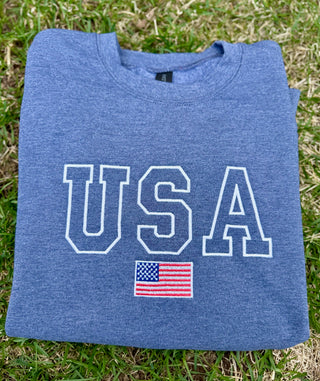 USA Embroidered Crew