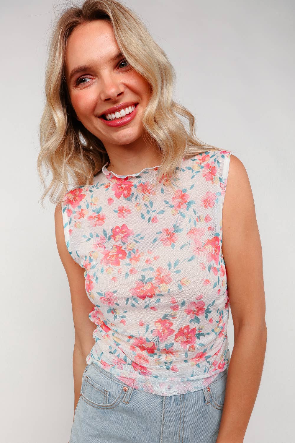 Sunny Sheer Floral Top