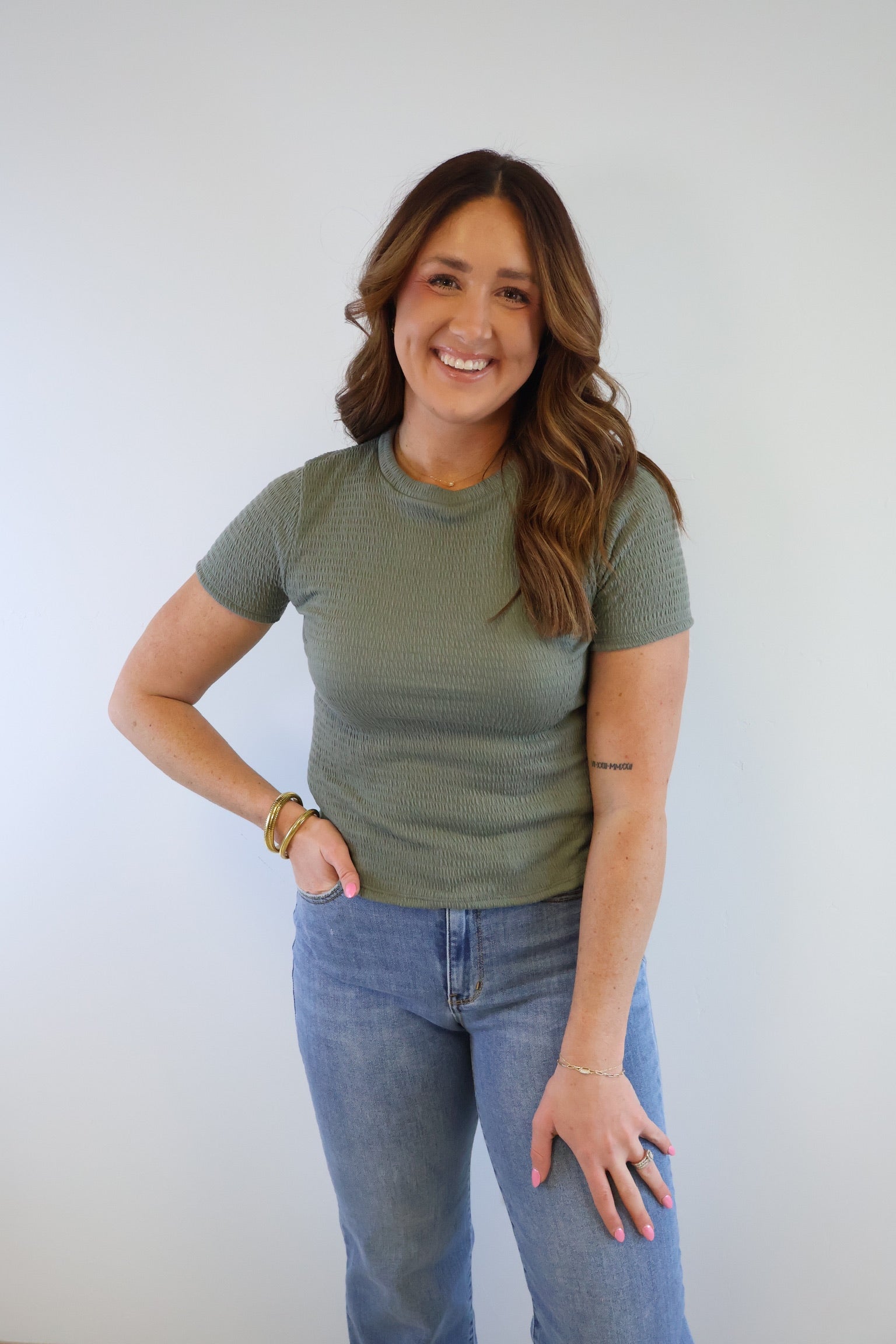 Grab & Go Short Sleeve Knit Top