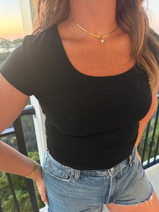 Danica Scoop Neck Tee