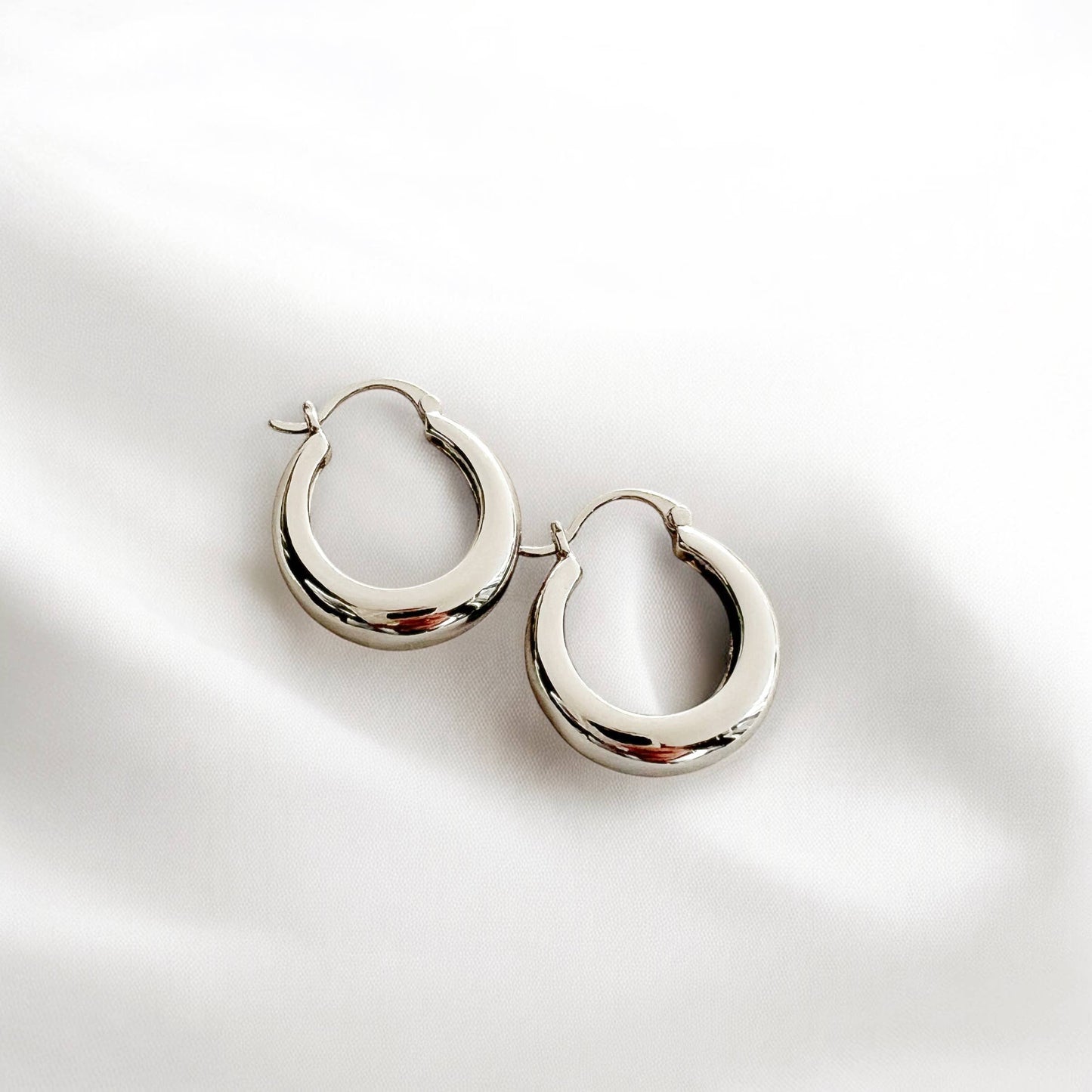 Wanderlust Hoops Earrings Gold Filled Silver