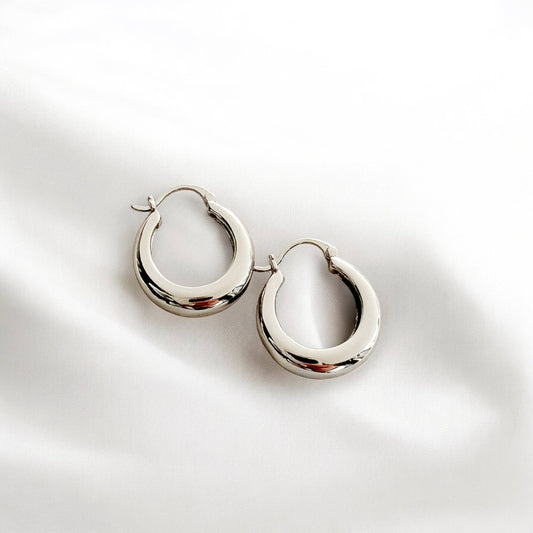 Wanderlust Hoops Earrings Gold Filled Silver