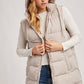 Bonnie Hooded Zipper Longline Vest