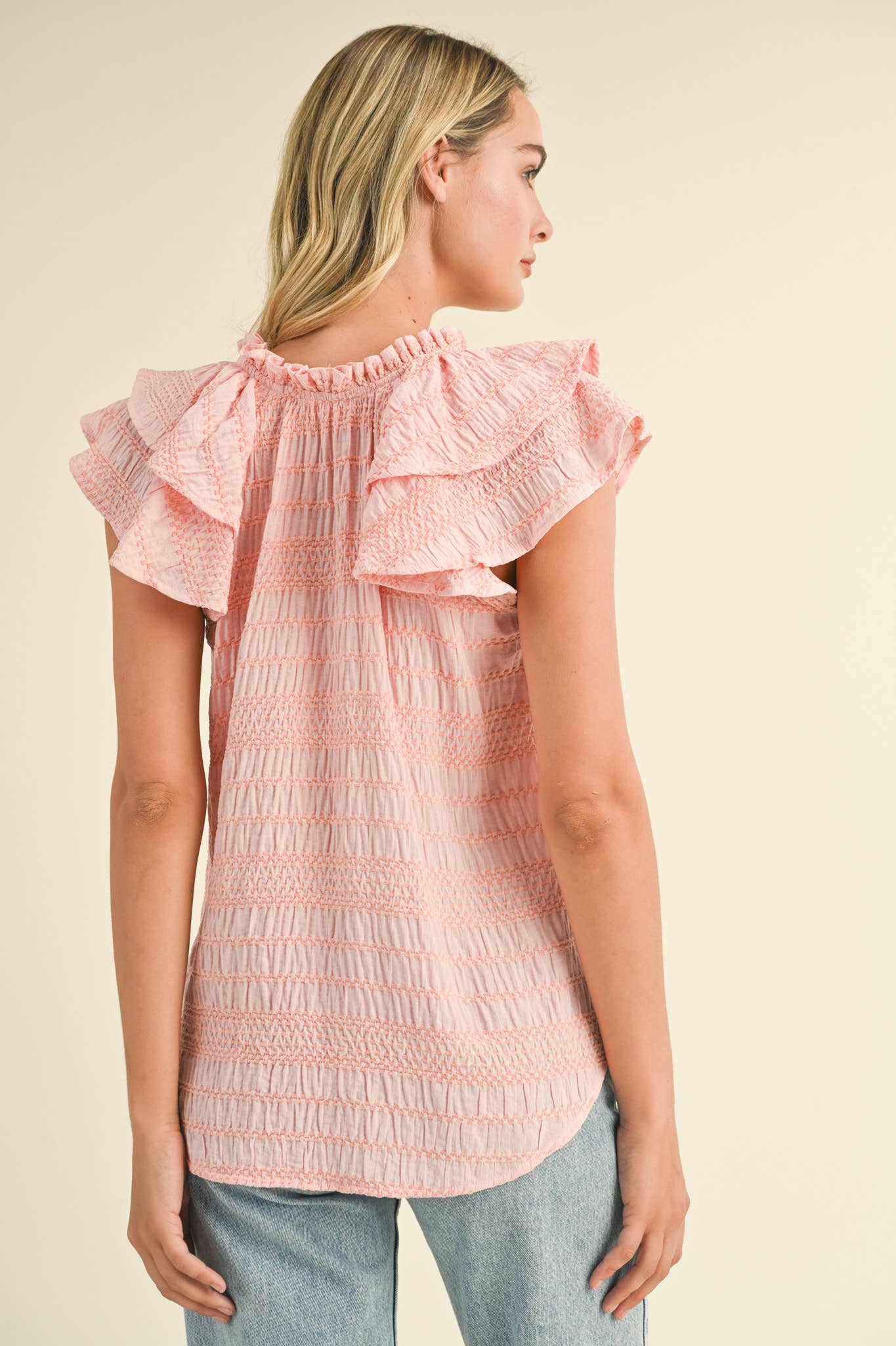 Bee Ruffle Top