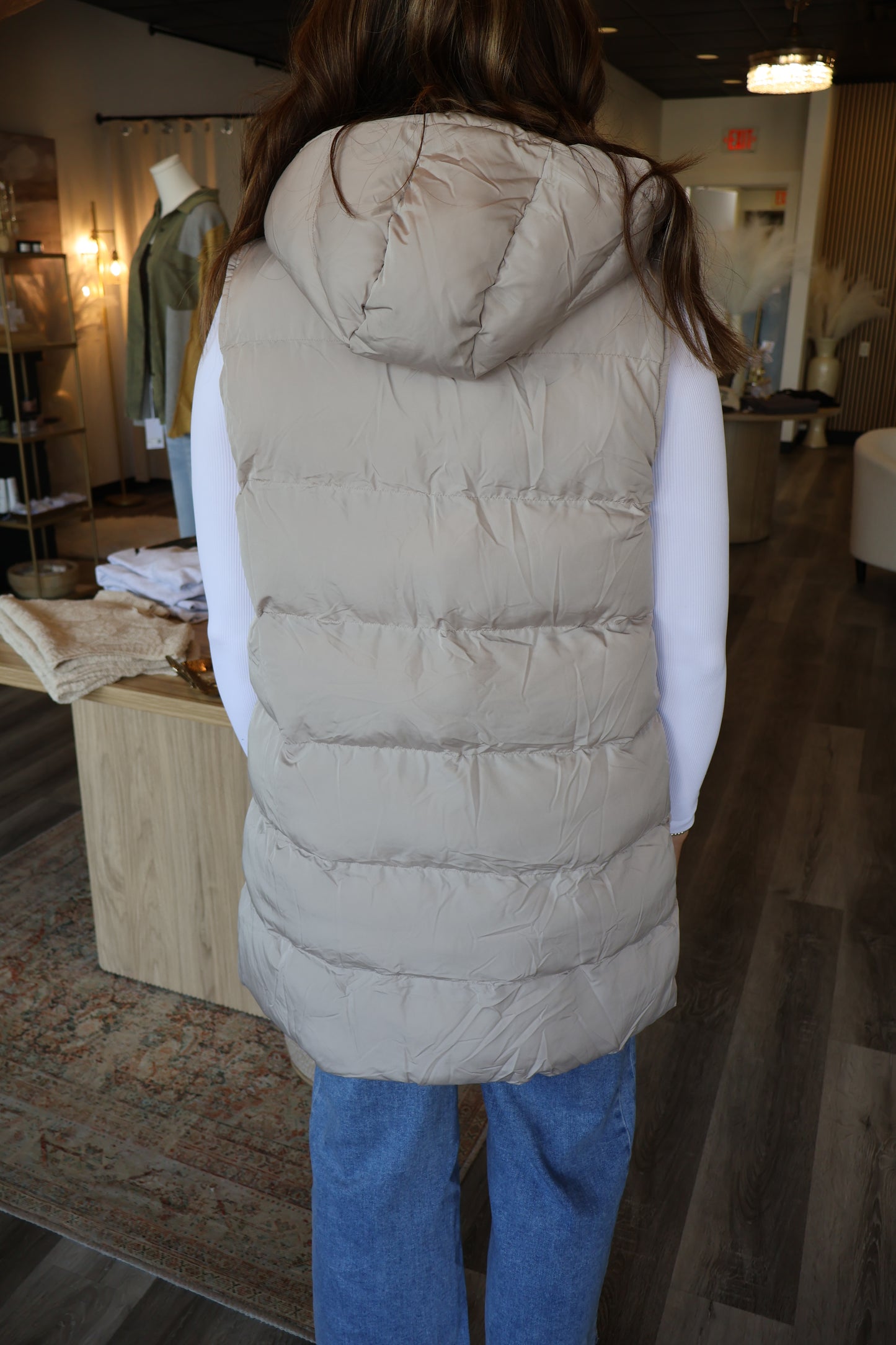 Bonnie Hooded Zipper Longline Vest