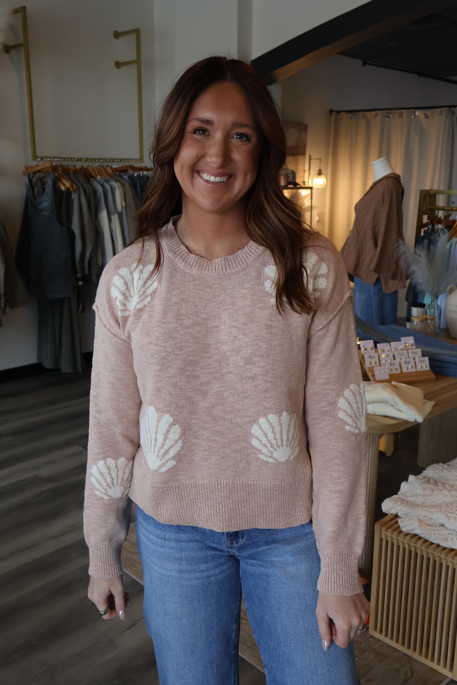 Cove Seashell Crewneck Sweater