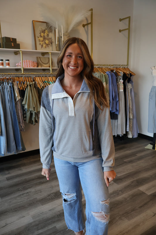 Leah Striped Pullover