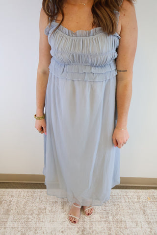 Kelsey Ruffle Midi Dress