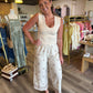 Aztec Embroidered Wide Leg Pants - Final Sale
