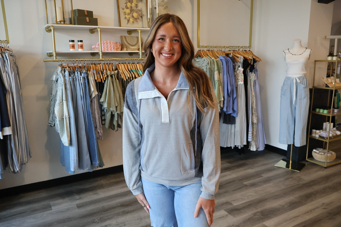 Leah Striped Pullover